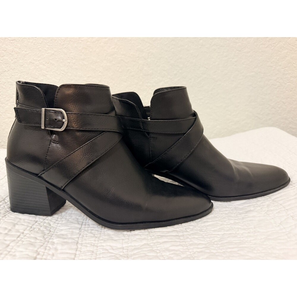 Frye and Co. Pembrooke Ankle Boots Black Stacked Heel 9.5 Shoes Fall